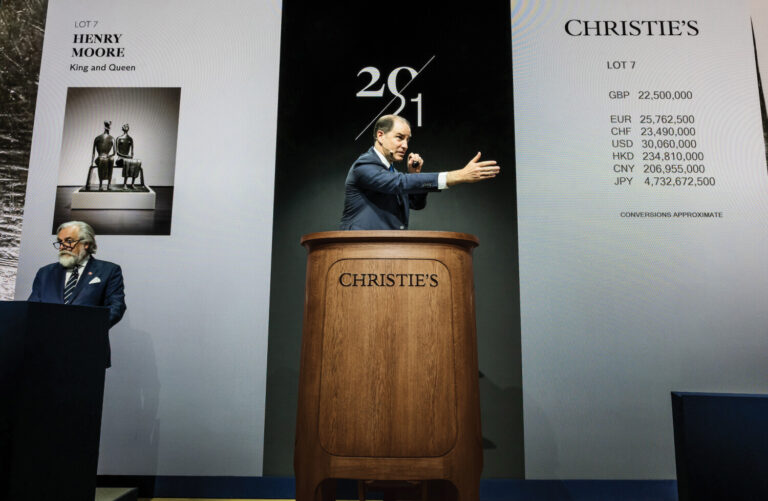 Christie’s London 20/21 Evening Sales are Led by a World Auction Record for Henry Moore’s King and Queen Christie's London 20/21 Evening Sales are Led by a World