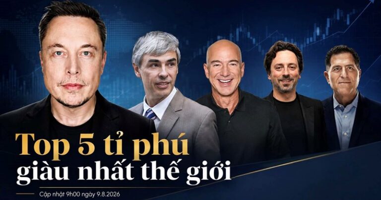 The assets of the 5 richest billionaires in the world