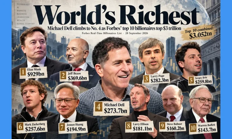 Michael Dell becomes world’s fourth richest person